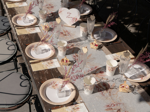 Boho papírtányérok - 22,5 cm - 10 db.