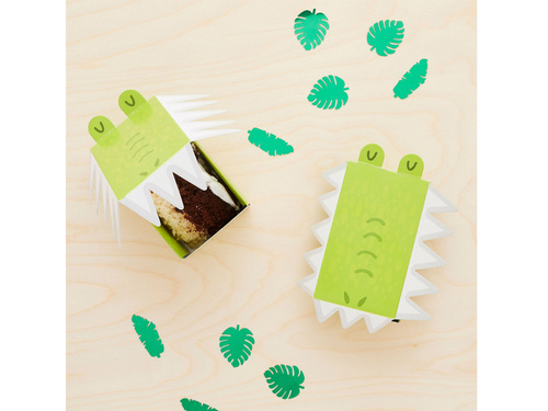 Krokodil torta doboz - 9.5cm x 5.5cm - 10 db.