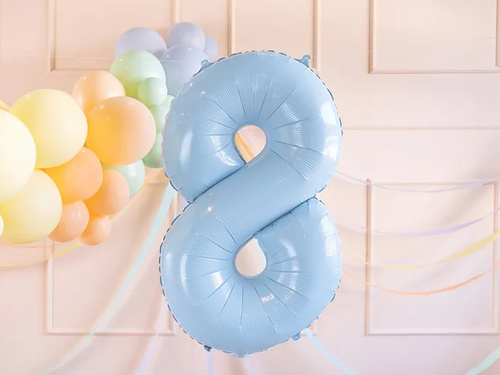 Kék fólialufi 8-as számú lufi - 72 cm - 1 db.