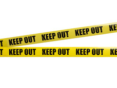 Dekoráció Keep Out szalag - 6 m - 1 db.