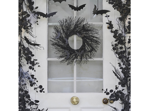 Halloween koszorú függő dekoráció - 45 cm - 1 db.