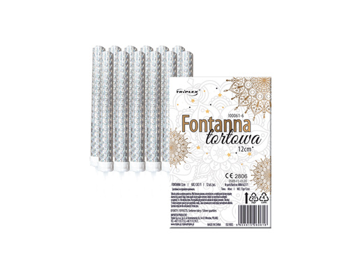 Ezüst tortaszökőkút - 12 cm - 12 db.