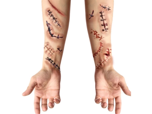 Halloween Scars lemosható tetoválás - 12 db.