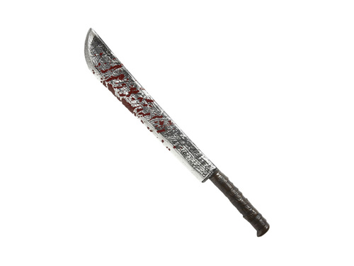 Vérfoltos műanyag machete - 75 cm