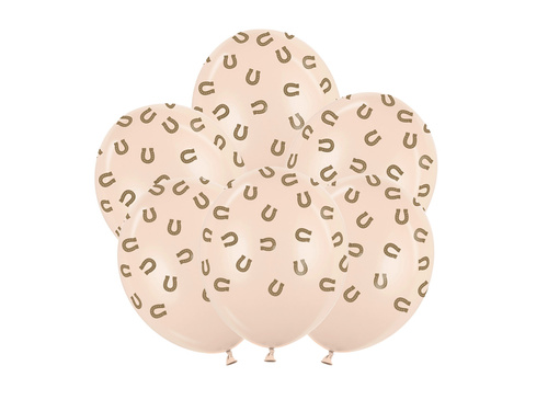 Patkó alakú latex lufi - 30 cm - 6 db.