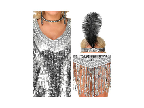 Charleston ezüst kosztüm - 1 db.