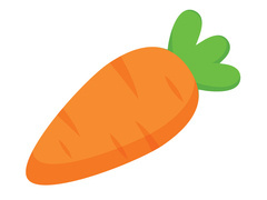 Kétoldalas dekoráció Sárgarépa - 18 x 45 cm