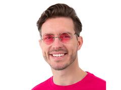 Hippi szemüveg rózsaszín - 1 db.