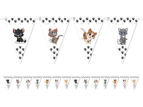 Macskák zászló banner - 5 m
