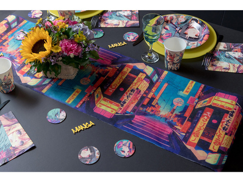 Manga fekete futó - 30 cm x 5 m - 1 db.