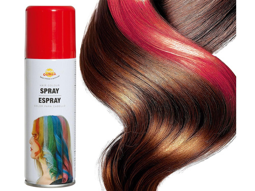 Mosható pasztell hajspray 125 ml - piros