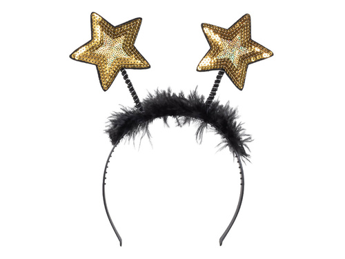 Arany csillag fejpánt szőrmével - 1 db.