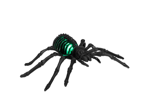 Világító pók csontváz dekoráció - 22 cm - 1 db.