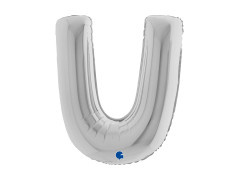 Fólialufi U betű ezüst - 40" - 1 db.