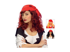 Kalóz paróka sállal - 3 színben - mix