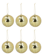 Arany diszkógömb - 8 cm - 6 db.