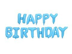 Boldog születésnapot fólialufi - kék