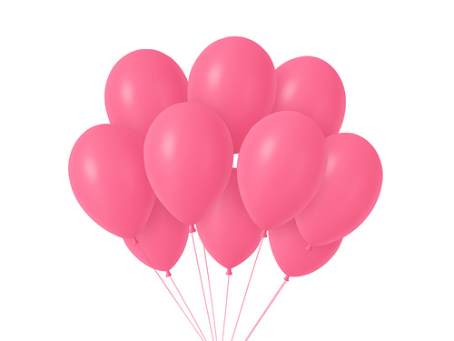 Pasztell latex lufi sötét rózsaszín - 10 db.