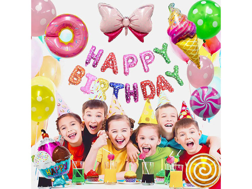 Boldog születésnapot lufi girland lufi készlet - 51 db.