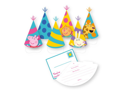 Peppa Pig születésnapi meghívók - 6 db.
