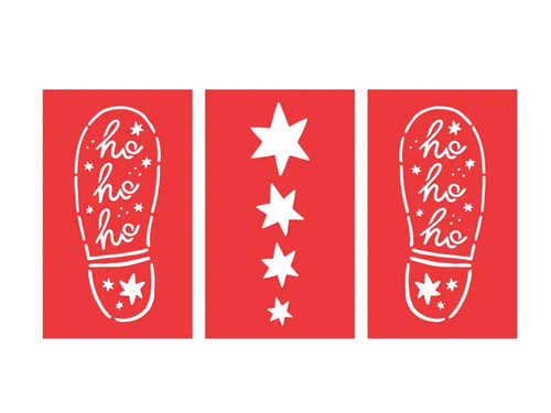 Mikulás lábnyomok sablon - 3 db.