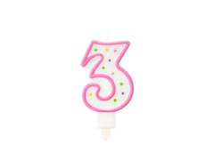 3 számjegyű gyertya pontokkal - 1 db.