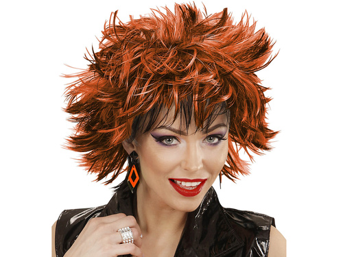 Narancssárga és fekete rombusz fülbevaló