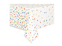 Asztalterítő színes pöttyökkel - 137 x 213 cm - 1 db.