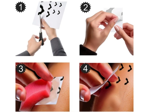 Mosható denevér tetoválás - 16 db.