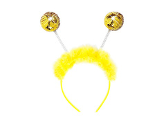 Sárga fejpánt arany flitterekkel