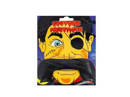 'Kalóz' bajusz + szemfedő - nagy fekete - 1 db.