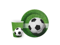Készlet poharak + papírtányérok Football - 24 db.