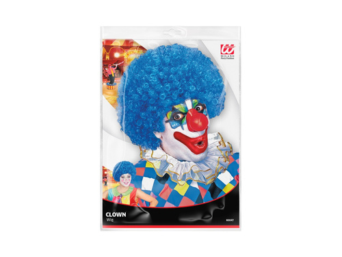 Göndör bohóc paróka világoskék afro haj