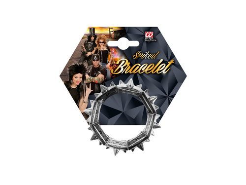 Fekete és ezüst szegecses karkötő