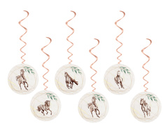 Lógó születésnapi dekoráció Lovak- 6 db.
