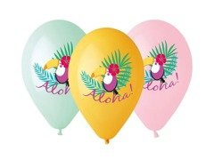 Latex lufik a Tukán és az Aloha szóval - 33 cm - 5 db.