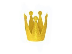 Arany csillogó műanyag korona - 3 db.