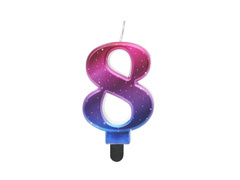 Éjszakai égbolt fém számgyertya - 8 - nyolc - nyolc