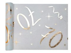 Nyomtatott asztali futó dekoráció 70. születésnapra - 30 cm x 5 m - 1 db.