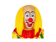 Fejfedő bohóc paróka sárga hajjal