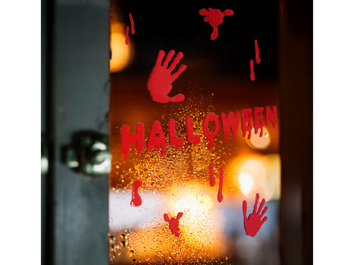 Halloween ablak gél matricák - 1 db.