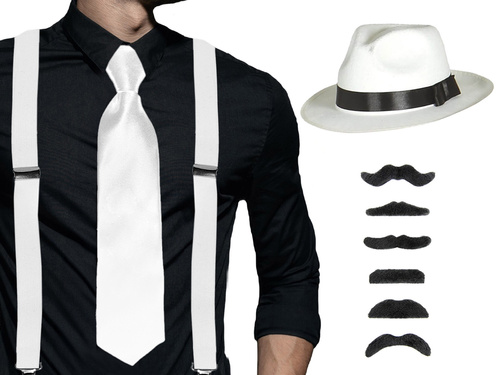 Gengszter fehér szett - 1 szett.