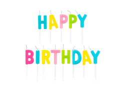 Boldog születésnapot piknik gyertyák - 13 db.