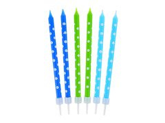 Születésnapi borsó gyertyák fiúknak - 24 db.