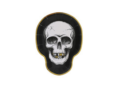 Halloween papírtányér - Koponya - 19 x 25 cm - 10 db.