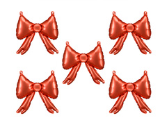 Fólia lufi Piros kártya - 25,5 x 25 cm - 5 db.