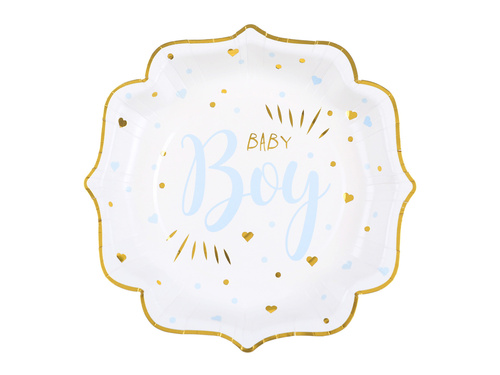 Baby Boy papírtányér - 21 cm - 10 db.