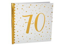 Fehér nyomtatott vendégkönyv 70 - 24 cm x 24 cm