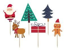 Karácsonyi csákányok süteményekhez és tortákhoz - 6 db.