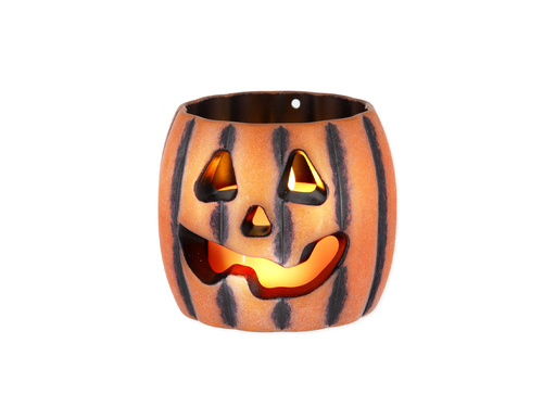 LED Halloween tök gyertya - 5 cm - 1 db.